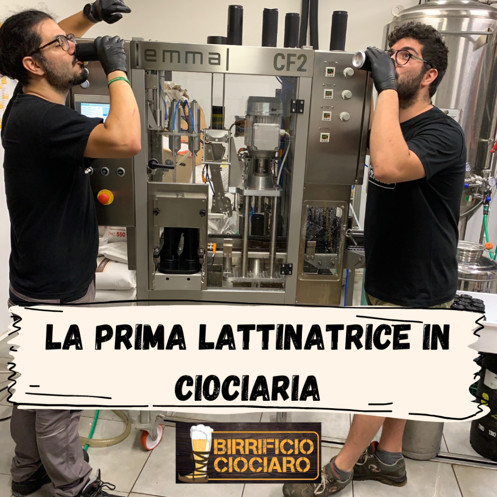 La nostra lattinatrice Emma CF2 che confeziona 660 lattine / ora. 
Possiamo riempire birre in lattina di altissima qualità.