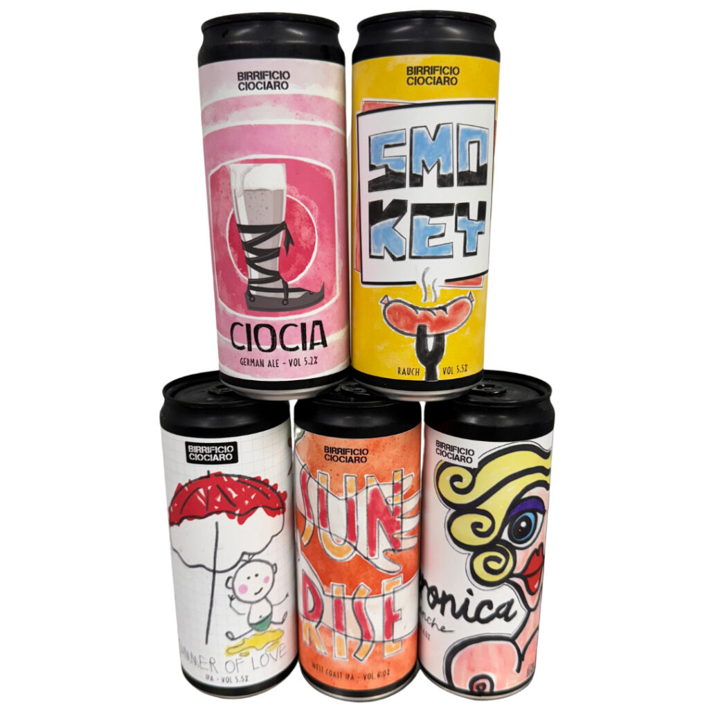 Restyling grafiche lattine birra artigianale Birrificio Ciociaro