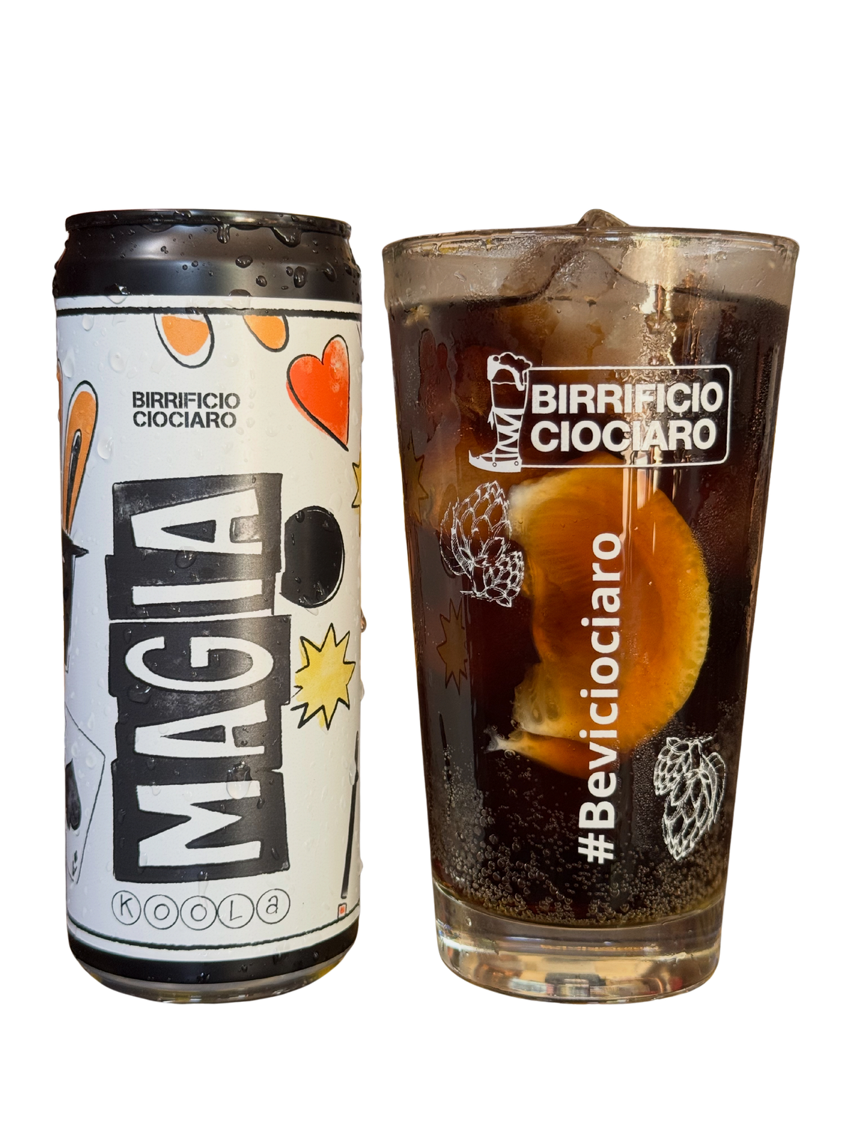 Bicchiere di Magia Koola cola artigianale con ghiaccio